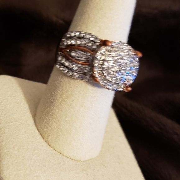 Sophicates Halo Gold Silver CZ Pave Ring - Picture 12 of 12